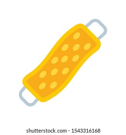 Washcloth flat icon. Vector washcloth in flat style isolated on white background. Element for web, game and advertising