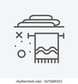 Washcloth icon line symbol. Isolated vector illustration of icon sign concept for your web site mobile app logo UI design.