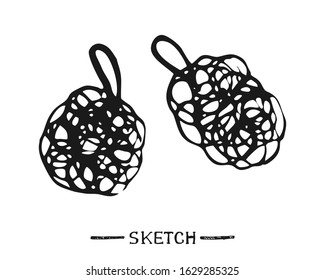 Washcloths on a white background in a vector