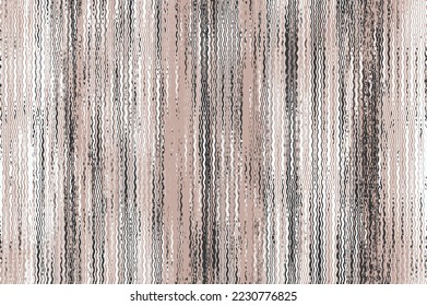 Washed beige brown smoke gray  blurry wavy ikat seamless pattern. Aquarelle effect boho fashion fabric for coastal nautical stripe wallpaper background. Stripe with blurry gradient tileable swatch.