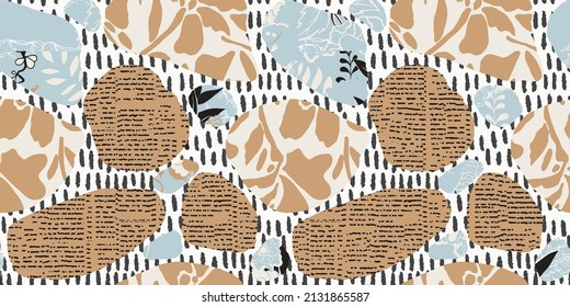 Washed coat surface tile jacquard texture digital printing pattern design.  style. Vector fabric seamless pattern. Abstract natural textured