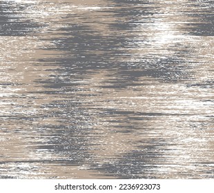 Washed grey,beige white vector blurry wavy ikat seamless pattern. Aquarelle effect boho fashion fabric for coastal nautical stripe wallpaper background. Stripe with blurry gradient tileable swatch.