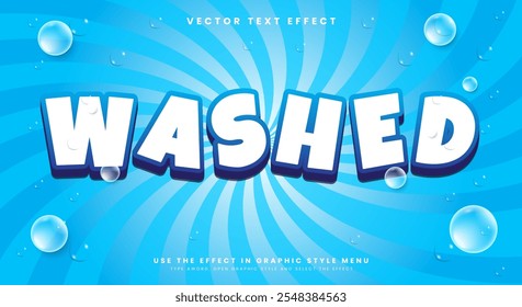 Washed Modern 3D editable text effect Template
