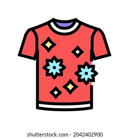 washed t-shirt color icon vector. washed t-shirt sign. isolated symbol illustration