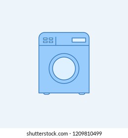 Washer 2 colored line icon. Simple blue and white element illustration. Washer concept outline symbol design from kitchen set