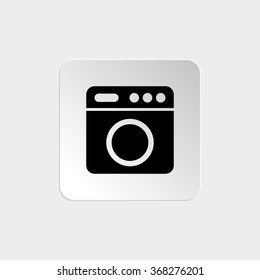 Washer  - black vector icon