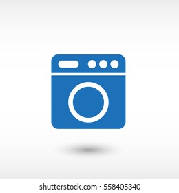 Washer - blue  vector icon