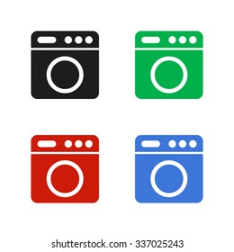 Washer - color vector icon
