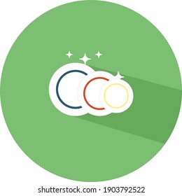 Washer dishes, illustration, vector on a white background.