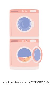 washer and dryer machine laundry icon