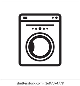 Washer flat sign design. Washer vector icon. Wash machine symbol pictogram