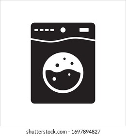 Washer flat sign design. Washer vector icon. Wash machine symbol pictogram