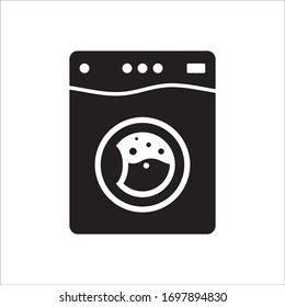 Washer flat sign design. Washer vector icon. Wash machine symbol pictogram