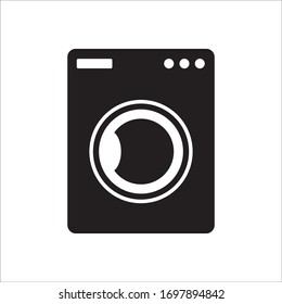 Washer flat sign design. Washer vector icon. Wash machine symbol pictogram