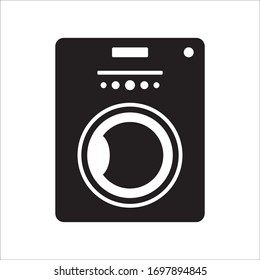 Washer flat sign design. Washer vector icon. Wash machine symbol pictogram