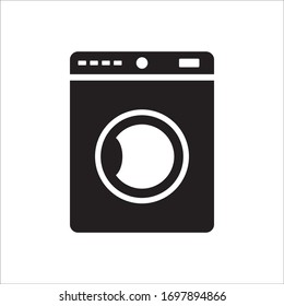 Washer flat sign design. Washer vector icon. Wash machine symbol pictogram