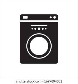 Washer flat sign design. Washer vector icon. Wash machine symbol pictogram