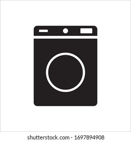 Washer flat sign design. Washer vector icon. Wash machine symbol pictogram