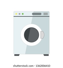 Washer in flat style illustration isolated on white