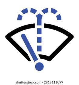 Washer Fluid Warning Icon, vector graphics