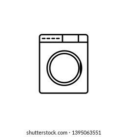 Washer icon. Appliance vector icon. Washer icon vector. Washer thin line design. Vector image.