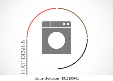 Washer icon. Appliance vector icon. Washer icon vector. Washer thin line design. Vector image.Washing machine icon vector design template Washing machine