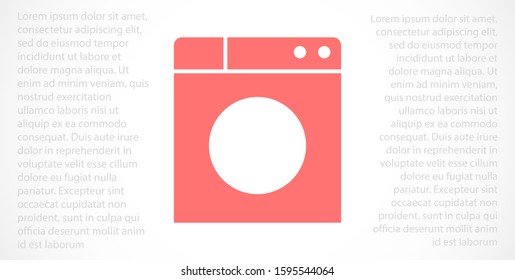 Washer icon. Appliance vector icon. Washer icon vector. Washer thin line design. Vector image.Washing machine icon vector design template Washing machine