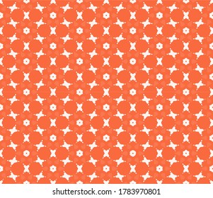 washer Icon seamless pattern, x pointed geometric elements, modern wallpaper, orange background, vector illustration