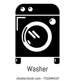 Washer icon. Simple illustration of washer vector icon for web