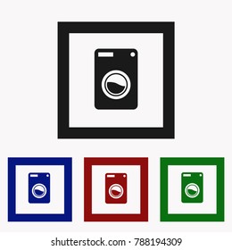 Washer icon. Simple illustration of washer vector icon for web
