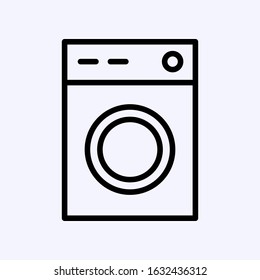 Washer icon thin line isolated