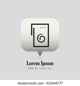 washer icon vector app web logo sign most simple of the on a gray background flat
