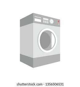 Washer isolated. washing machine Cartoon Style. Vector