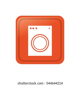 Washer laundry machine icon vector illustration graphic design