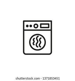 Washer line icon. Household, daily routine, cleaning. Laundry concept. Vector illustration can be used for topics like laundry, every day life, modern services