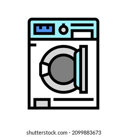 washer machine color icon vector. washer machine sign. isolated symbol illustration