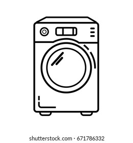 Washer machine icon. Outline icon.