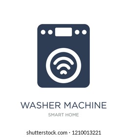 Washer machine icon. Trendy flat vector Washer machine icon on white background from smart home collection, vector illustration can be use for web and mobile, eps10