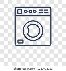 Washer machine icon. Trendy Washer machine logo concept on transparent background from Smarthome collection