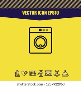 Washer machine icon vector