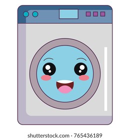 washer machine kawaii character