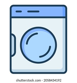 Waschmaschine Smart Single einzeln Symbol mit ausgefülltem Linienstil