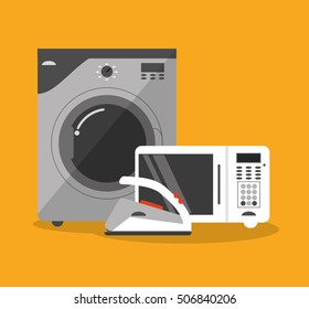 Washer microwave and iron design