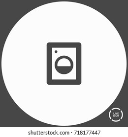 Washer minimal vector icon. Washing machine flat line icon for websites and mobile minimalistic flat design.
