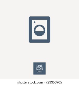 Washer minimal vector icon. Washing machine flat line icon for websites and mobile minimalistic flat design.
