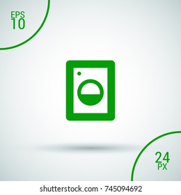Washer minimal vector icon. Washing machine flat line icon for websites and mobile minimalistic flat design.