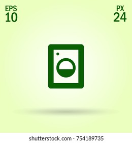 Washer minimal vector icon. Washing machine flat line icon for websites and mobile minimalistic flat design.