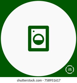 Washer minimal vector icon. Washing machine flat line icon for websites and mobile minimalistic flat design.
