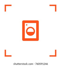 Washer minimal vector icon. Washing machine flat line icon for websites and mobile minimalistic flat design.