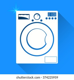 Washer on blue background